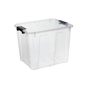 Boîte de rangement avec couvercle Home Box 40 litres - Naturel
