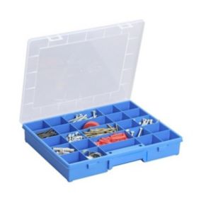 Boîte de rangement bleue 25 casiers fixes Basic Allit
