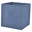 Boîte de rangement carrée en textile Mixxit coloris bleu marine
