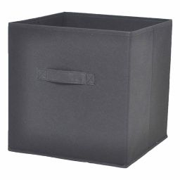 Boîte de rangement carrée en textile Mixxit coloris noir
