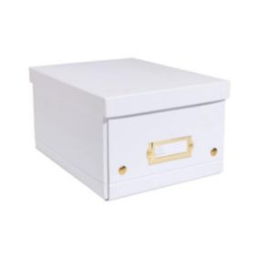 Boîte de rangement en carton Neo Deco A5+ - Blanc