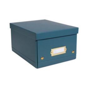 Boîte de rangement en carton Neo Deco A5+ - Bleu Royal