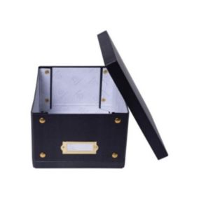 Boîte de rangement en carton Neo Deco A5+ - Noir