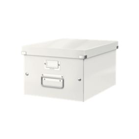 Boîte de rangement en carton Taille Moyenne A4+ - Blanc