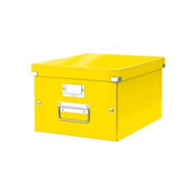 Boîte de rangement en carton Taille Moyenne A4+ - Jaune