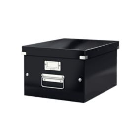 Boîte de rangement en carton Taille Moyenne A4+ - Noir