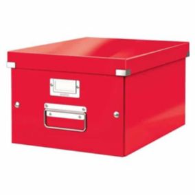 Boîte de rangement en carton Taille Moyenne A4+ - Rouge