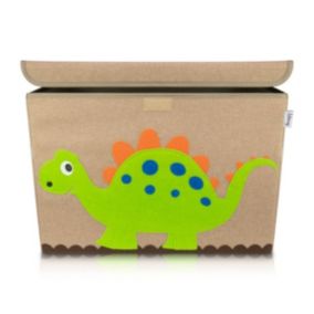 Boîte de rangement en tissu pour enfant grand modèle Dinosaure "Stégosaure " avec couvercle Lifeney