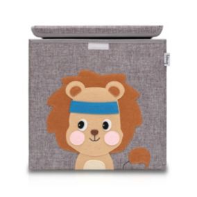 Boîte de rangement en tissu pour enfant "lion" avec couvercle, compatible Ikea Kallax Lifeney