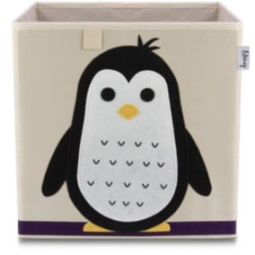 Boîte de rangement en tissu pour enfant "pingouin", compatible Ikea Kallax Lifeney