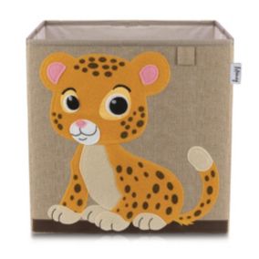 Boîte de rangement en tissu pour enfant "tigre" sur fond foncé, compatible Ikea Kallax Lifeney