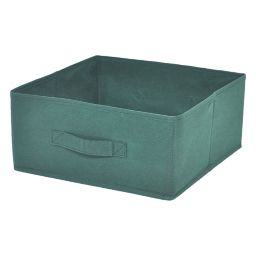 Boîte de rangement rectangulaire en textile Mixxit coloris vert