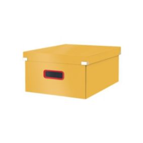 Boîte de rangement solide en Carton Click & Store Cosy L - Jaune
