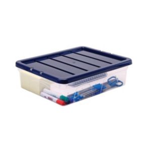 Boîte de rangement transparente empilable plate 12 litres