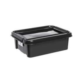 Boîte Empilable noire 21 litres en plastique recyclé