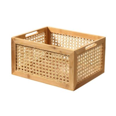 Boîte en Bambou et Rotin Grand Modèle - L35x28x18cm