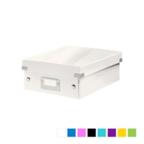 Boîte en Carton Plate à compartiments avec couvercle - Blanc