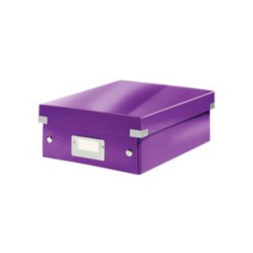 Boîte en Carton Plate à compartiments avec couvercle - Violet