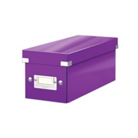 Boîte en carton pour CD Click & Store WOW - Violet