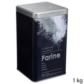 Boîte à farine 1kg métal Noir Black Edition - 5Five