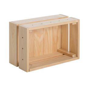 Boîte Homebox en pin massif emboîtable et empilable 25,6x38,4x18 cm