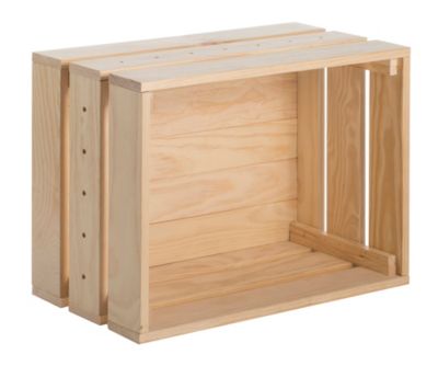 Boîte Homebox en pin massif emboîtable et empilable 38,4x51,2x28 cm