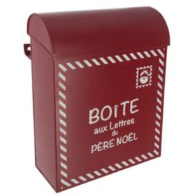 Boîte à Lettres du Père Noël "Soir" 29cm Rouge