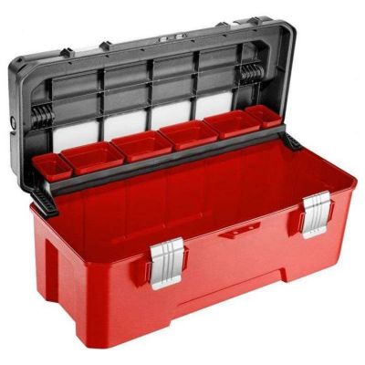 Boîte à outils plastique Pro-Box 26'' BP.P26APB - soute PP renforcé, poignée aluminium, IP54.