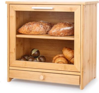 Boîte à Pain en Bambou pour comptoir de Cuisine