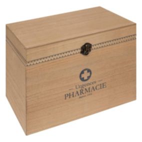 Boîte à pharmacie Little cottage bois 28x20cm - Atmosphera