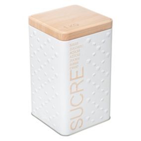 Boîte à sucre poudre métal Blanc Scandi Nature - 5Five