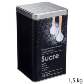 Boîte à sucre poudre métal Noir Black Edition - 5Five
