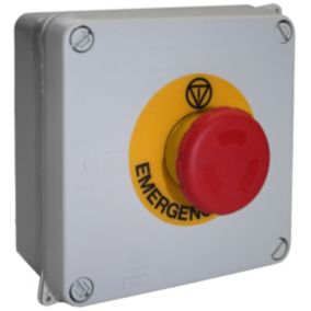 Boîte étanche + arrêt d'urgence et étiquette - Solera