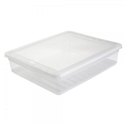Boîte transparente plate 9 litres anti poussière