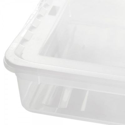 Boîte transparente plate 9 litres anti poussière