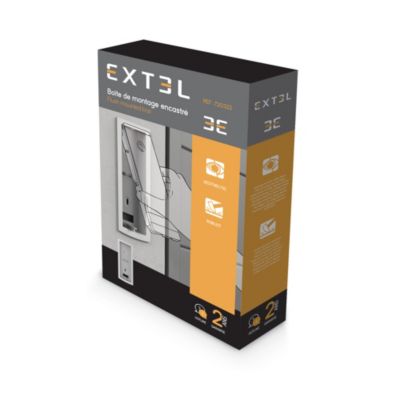 Boîtier pour montage encastré du visiophone Extel Wave (720313) et ...
