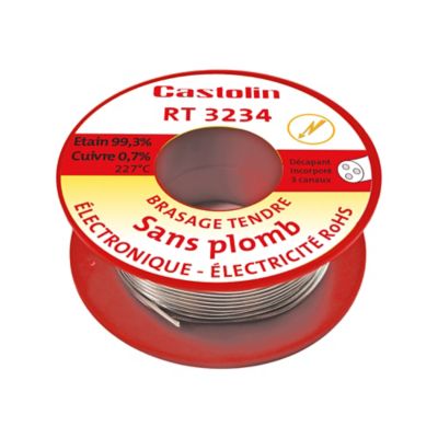 Bobine d'étain spéciale électronique Castolin ø1 mm, 100g