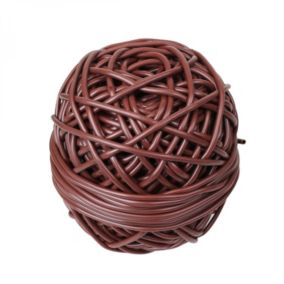 Bobine de lien tube creux antigel en PVC - Diam 3 mm x 50 m - Marron - Linxor