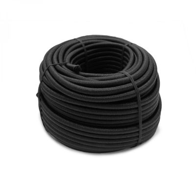 Bobine, rouleau de tendeur élastique - 50 mètres x 10 mm - Noir - Linxor