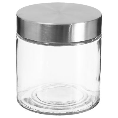 Bocal couvercle en inox 750ml Nixo 5Five en verre transparent