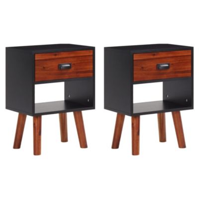 Bois d'acacia massif Tables de chevet 2 pcs 40x30x57 cm vidaXL