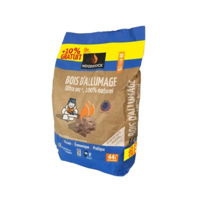 Bois d'allumage Woodstock 40 litres + 10% offert