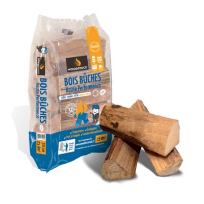Bois de chauffage Woodstock – bûches 30 cm – 25 dm³ – bois dur sec <20 % – prêt à l’emploi – idéal poêle et insert – qualité NF