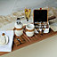 Boîte à bijoux avec miroir blanc et bambou 15 x 13,8 cm, MSV Alais