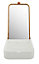 Boîte à bijoux avec miroir blanc et bambou Alais 13 x 22 cm MSV