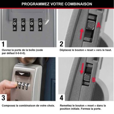 Boîte à clé à anse rétractable Masterlock Select Acess 5420EURD