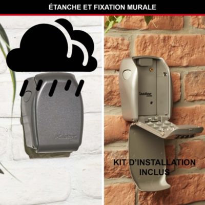 Boîte à clés sécurisée haute sécurité fixation murale Master Lock