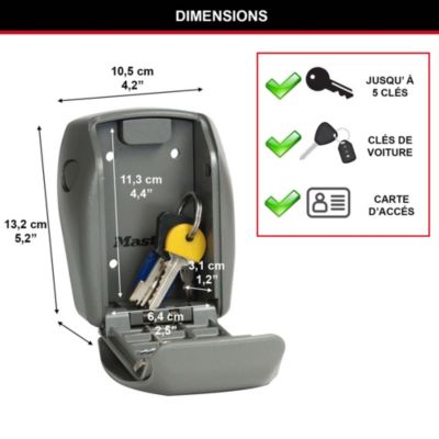 Boîte à clés sécurisée haute sécurité fixation murale Master Lock