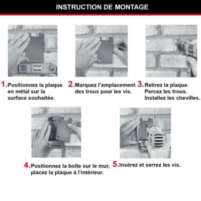 Boîte à clés sécurisée haute sécurité fixation murale Master Lock