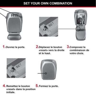 Boîte à clés sécurisée haute sécurité fixation murale Master Lock